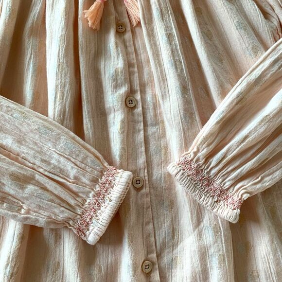 Peek Smocked Heart Print Blouse - Picture 4 of 6